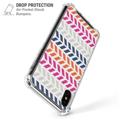 Striped Chevron iPhone XS Max Clear Case